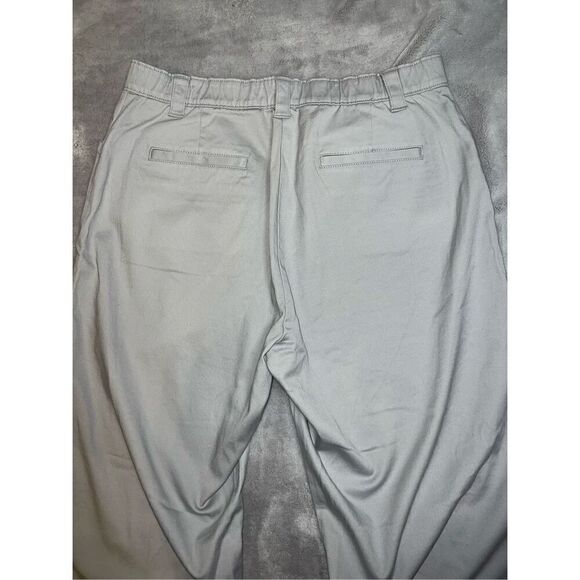 LL Bean Light Gray Straight Leg Stretch Waist Pants 14 - Picture 7 of 8